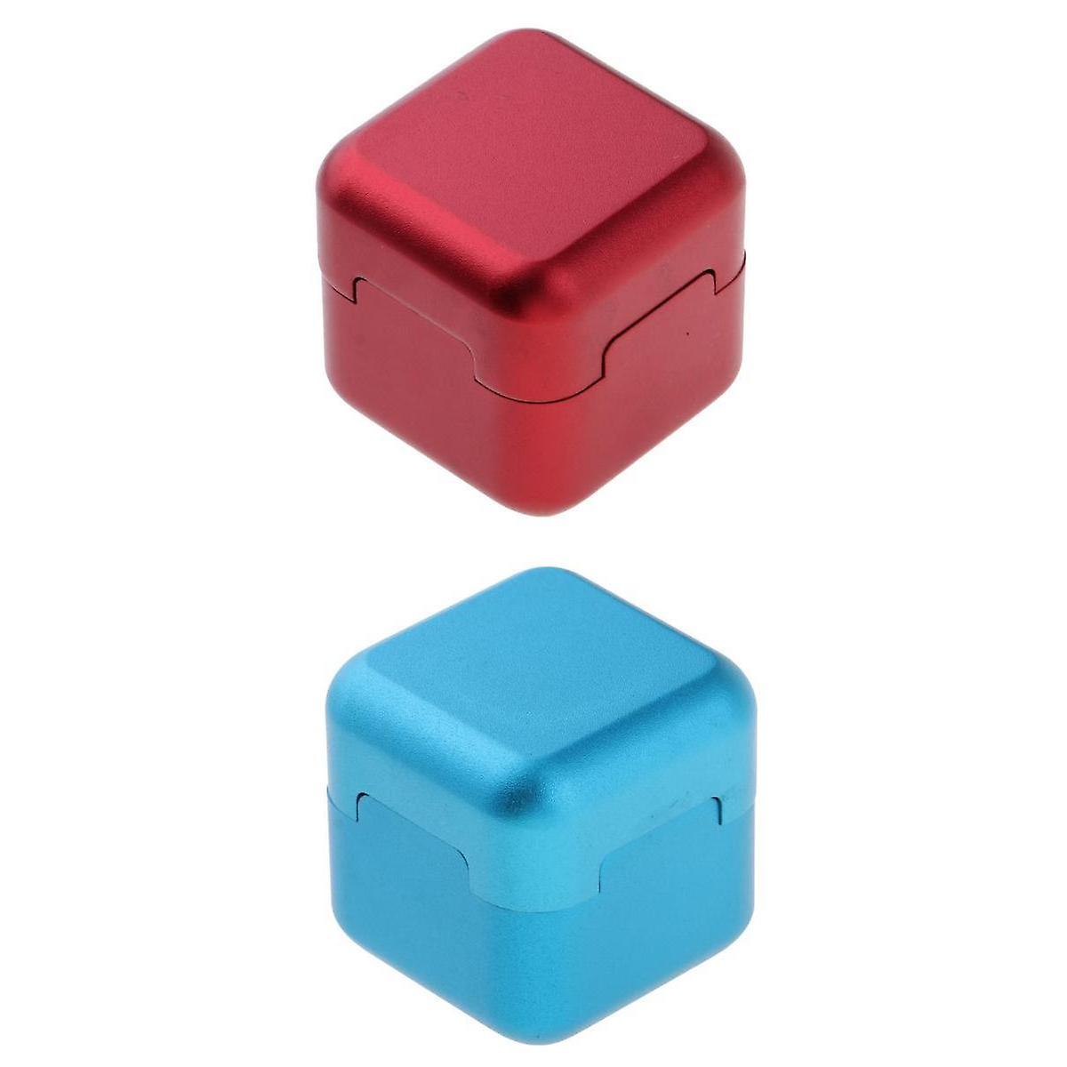 2x Aluminium Billard Billard Queue Kreidehalter Snooker Stick Tip Kreideetui