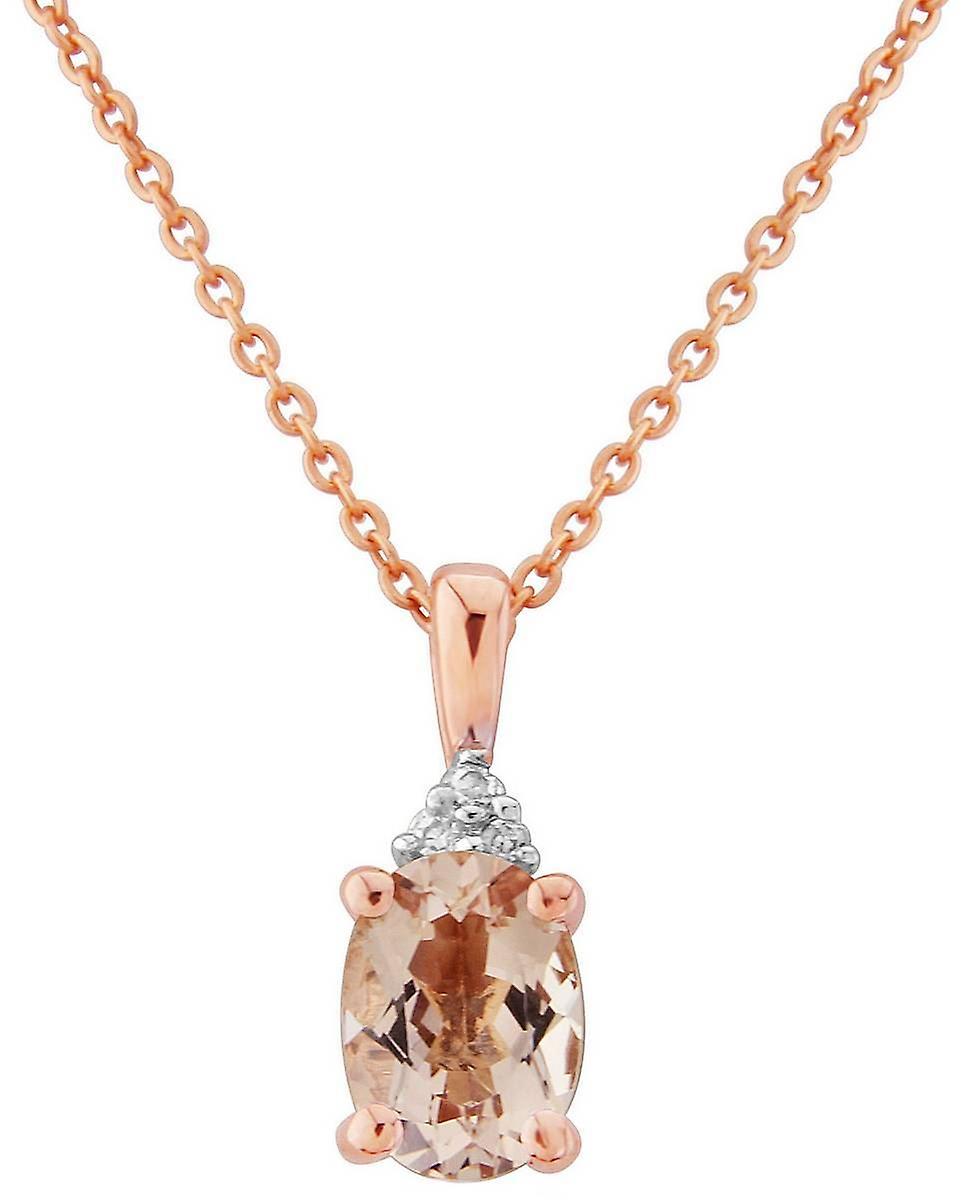 Mark Milton Diamond and Morganite Pendant - Rose Gold