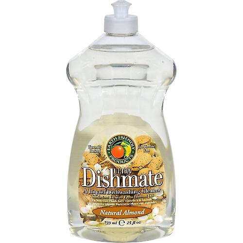 地球友好型超级Dishmate液体洗碗清洁剂，天然杏仁25盎司（6箱）（1包）