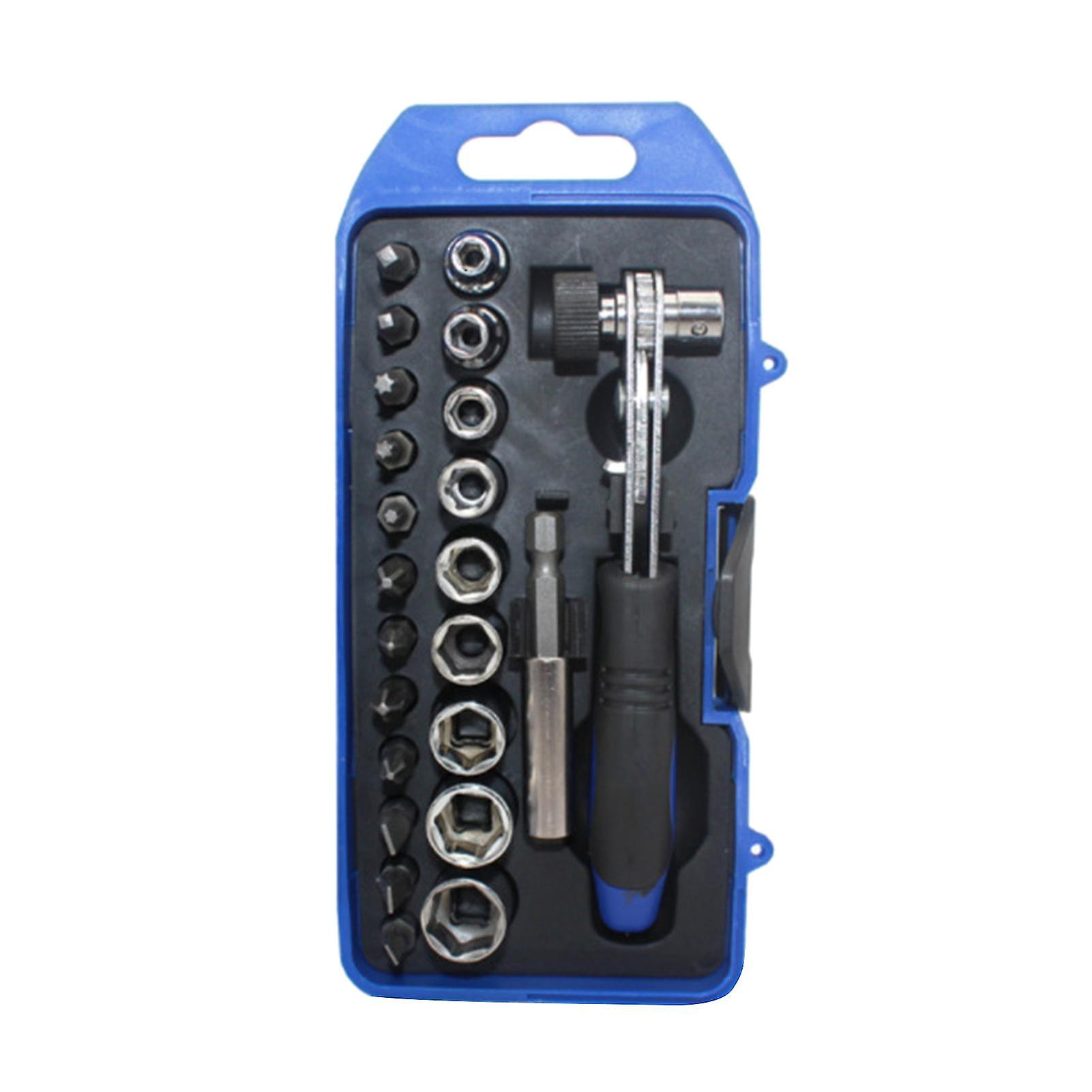 23pcs Wrench Socket Bit Set Complete Various Specifications High Hardness Assorted Wrench Socket Kit For Appliance Repairing