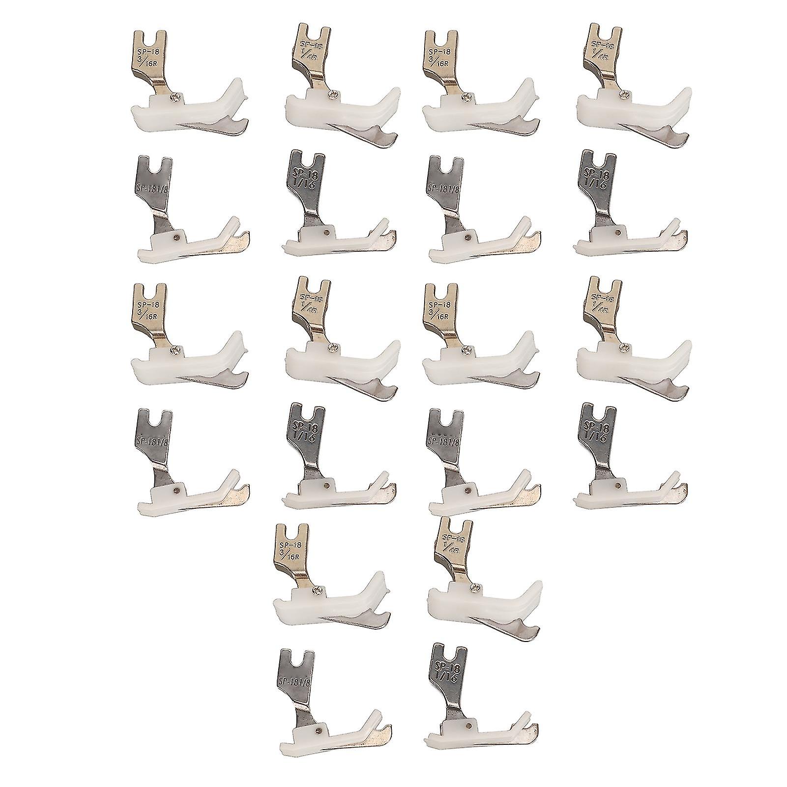 20 Pcs Machine À Coudre Pied-de-biche Facile Installation En Plastique En Acier De Taille Appropriée Pied De Biche Ensemble pour Réparation Remplacement