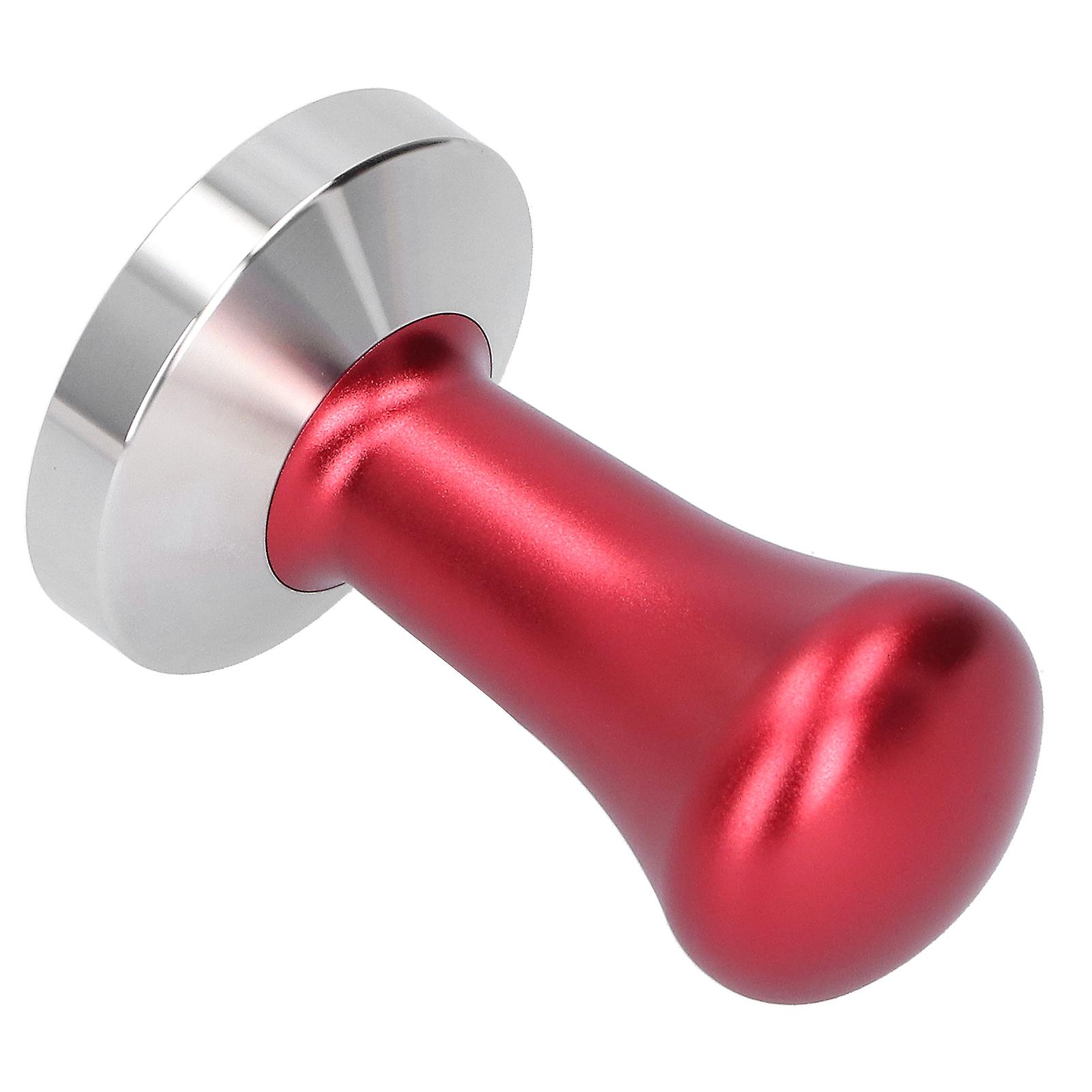 Flat Bottom Coffee Tamper, a Hand Press Hammer for Coffee Enthusiasts and Home Baristas - Coffee Making Accessory for Kitchen and Coffee Lovers(Red)