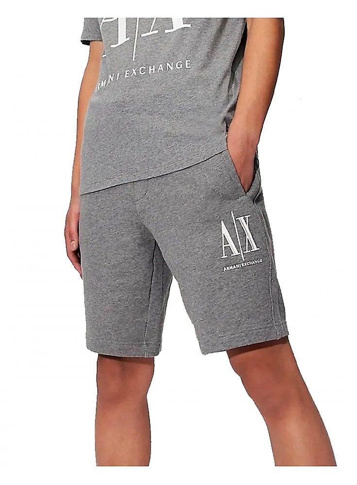 Men's Armani Exchange Man Jersey Bermuda Sweatpants Heather Grey