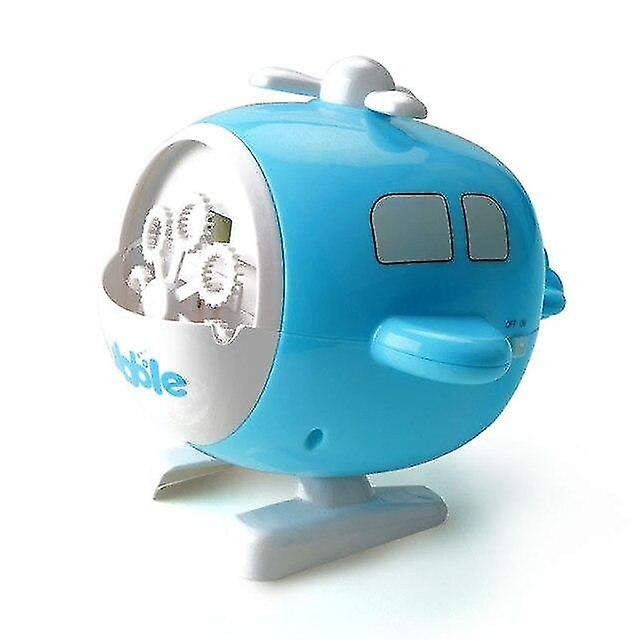 Bubble Blowing Toys Helicopter Bubble Machine Rechargeable/battery Fully Automatic One Button Electric Blue White