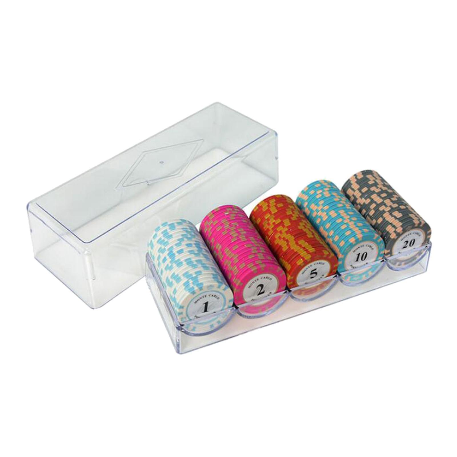 100 יח 'שבבי פוקר מקצועי להגדיר טקסס הולדם קזינו שבבים בתיבה A