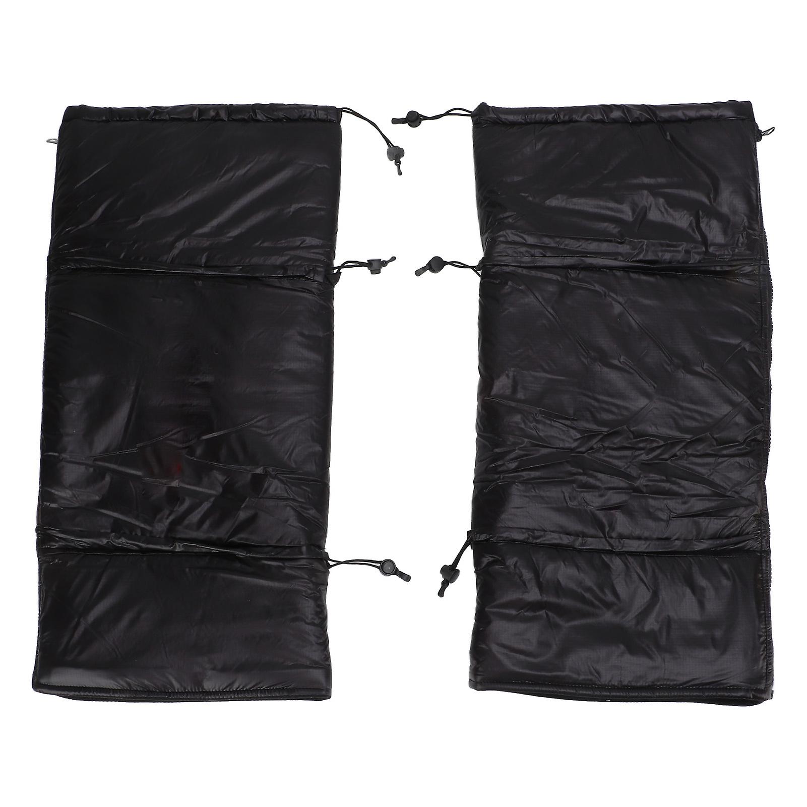 2pcs Warm Knee Pads Nylon Fleece Windproof Leg Knee Protectors for Snow Cycling Riding Skating
