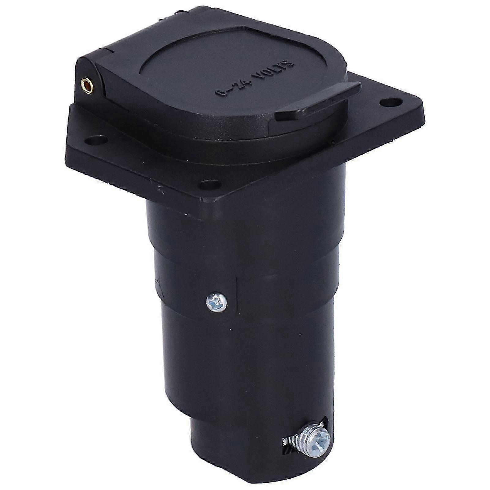 7-Way trailer connector socket with dust cover for 6-24V RVs semi trailers