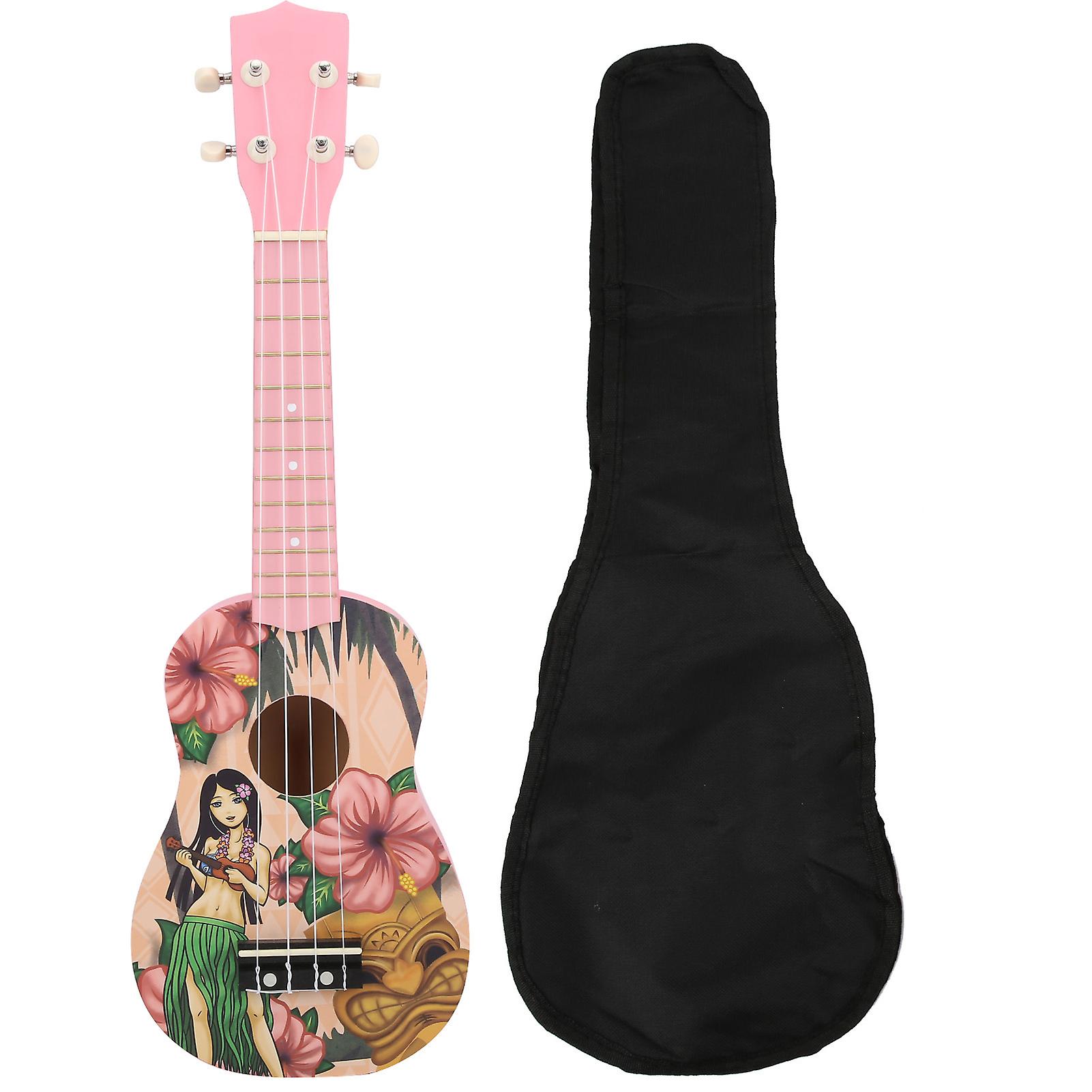 21in Ukulele with Store Bag 4‑String Guitar for Beginners Children Adults StudentsGirls Pattern
