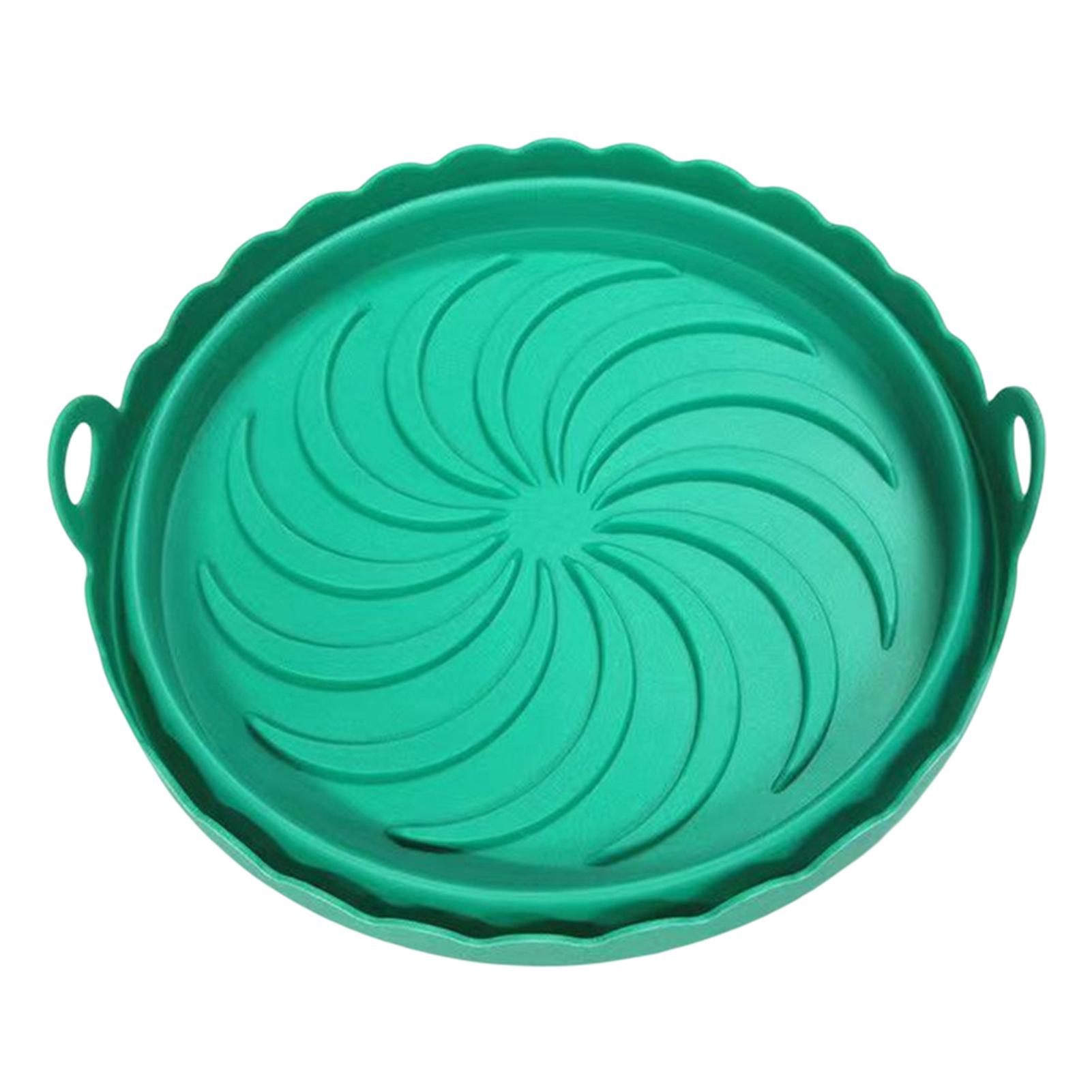 Air-Fryer Silicone Tray Foldable Basket Pot Replacement with Handles Dishwasher Safe Air-Fryer Mat