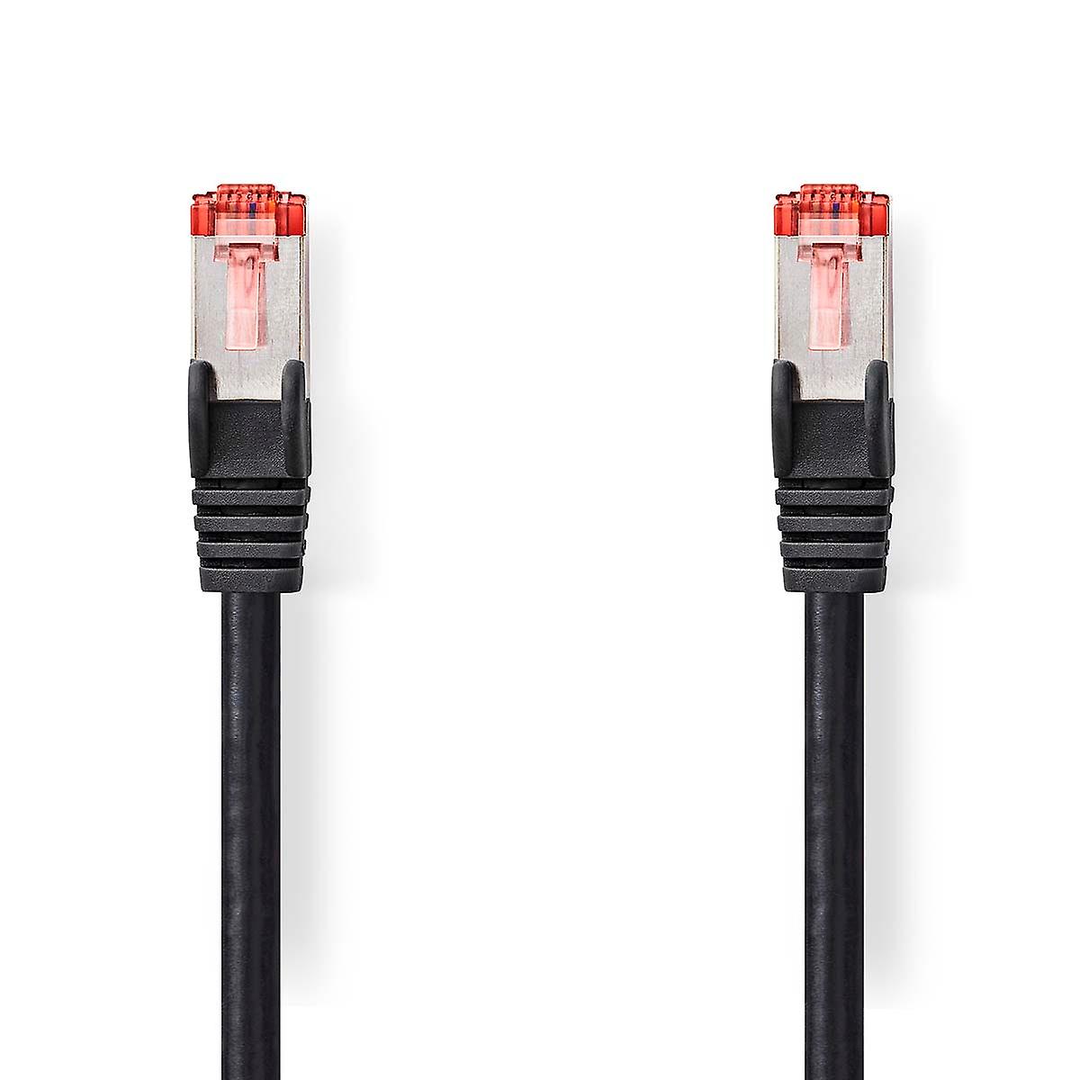 CAT6ネットワークケーブル |RJ45 オス |RJ45 オス |S/FTP |10.0メートル |ラウンド |LSZHの |ブラック |ラベル