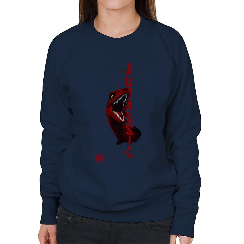 Jurassic Park Velociraptor Red Women's Sweatshirt