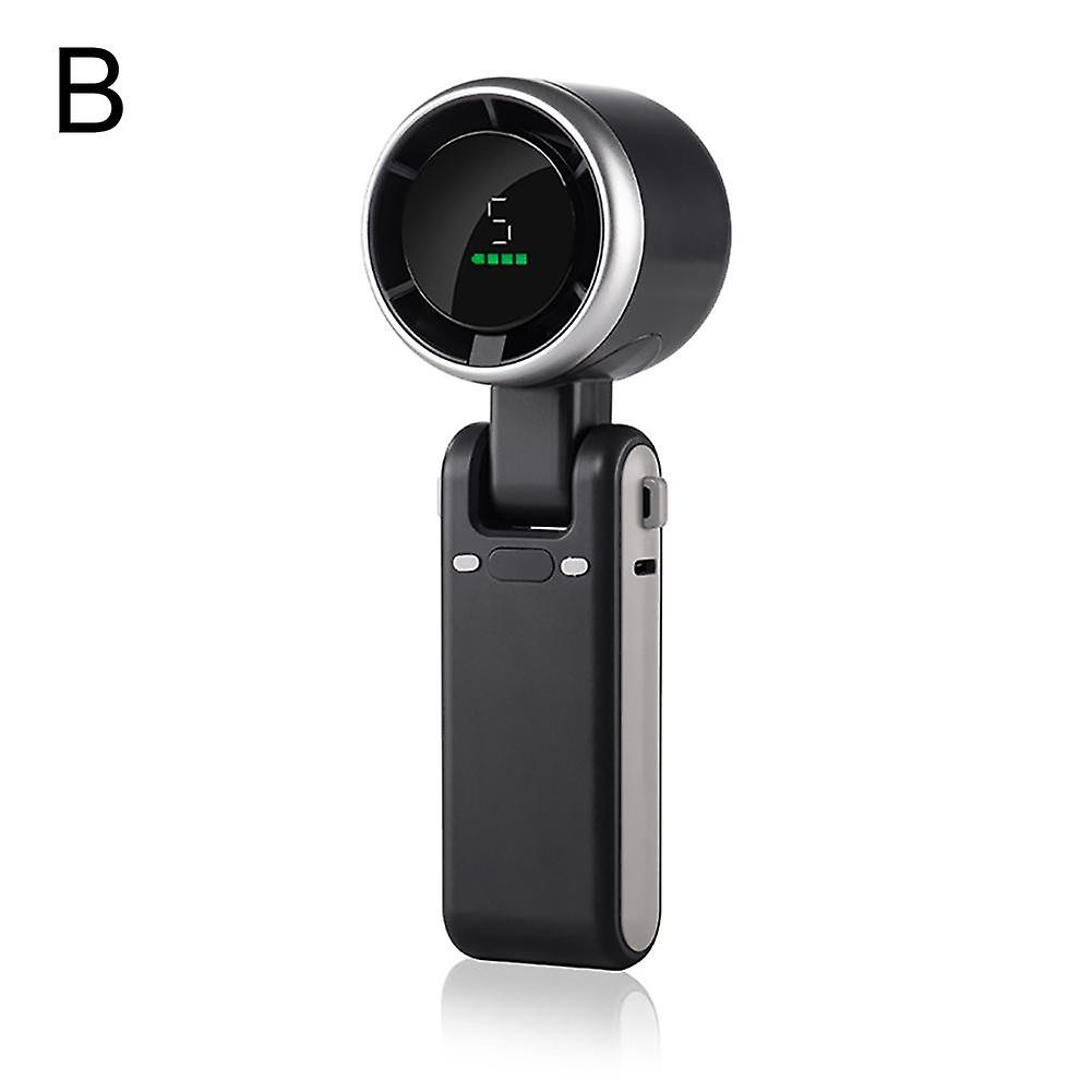 Portable Handheld Turbo Fan 5 Speeds 3600mAh Battery USB-C Charging Digital Display Foldable for Travel