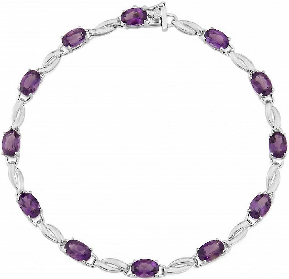 Mark Milton Amethyst Bracelet - Purple/White Gold