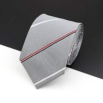 Fashion Polyester Tie for Men Business Meeting Gravatas Homens Mens Formal 7cm Slim Striped Solid Tie Shirt Accessories Lot