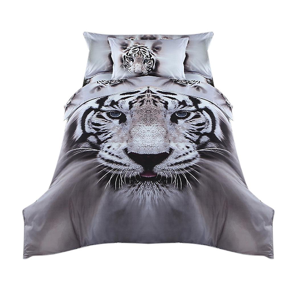 3D Animal Pattern Polyester Comfortable Bedding Set Duvet Cover Set Pillowcase  (UK  King)