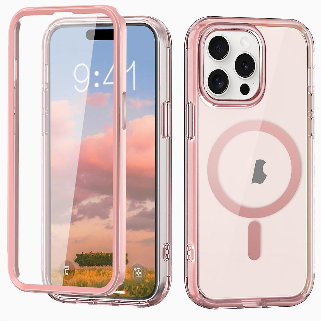 For iPhone 15 Pro Colorful MagSafe Magnetic PC + TPU Phone Case