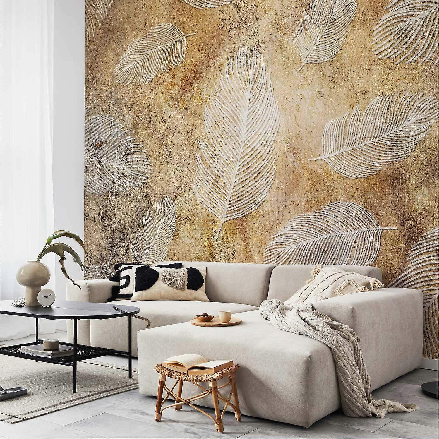 Fototapete - Fliegende Federn