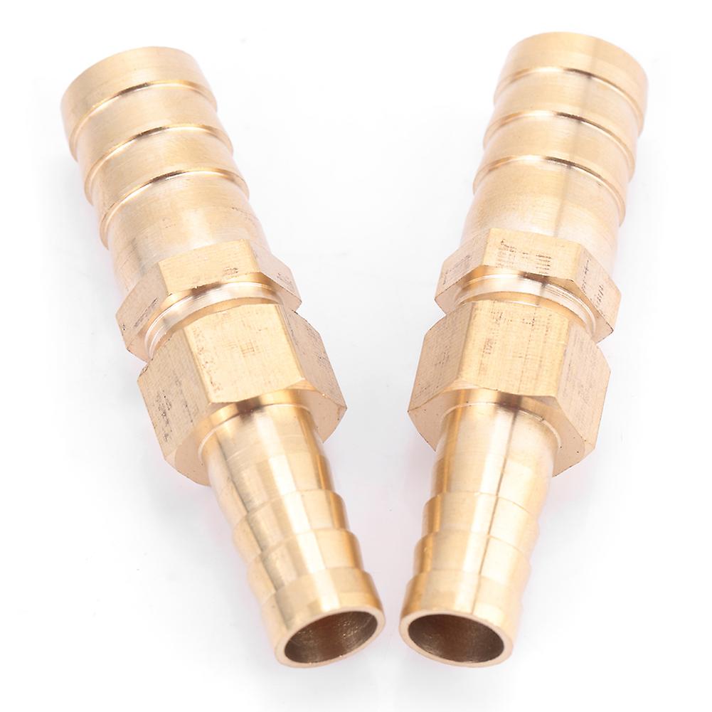 Brass Hose Barb Fitting, Tail Reducer, Reducing Connector (10mm-12mm, 2pcs)