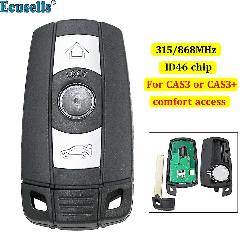 Smart Keyless Go Remote Key 3 BTN 315MHz 868MHz Id46 Chip pentru BMW Cas3 Cas3+ 1 3 5 Series X5 X6 2006-2011 Sistem de acces confort