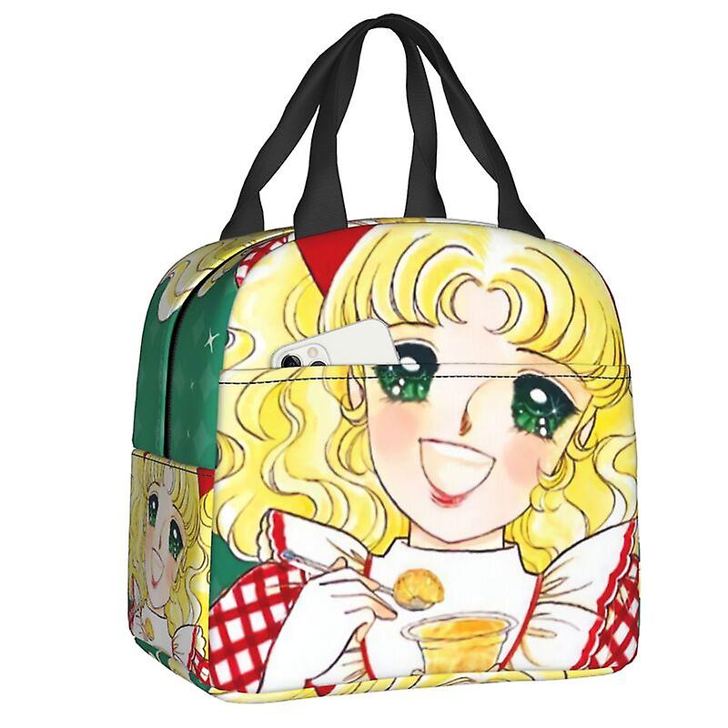 لطيف فتاة حلوى حلوى معزول حقيبة الغداء للنزهة في الهواء الطلق أنيمي برودة صندوق غداء حراري للنساء أطفال الغذاء حاوية حمل حقائب