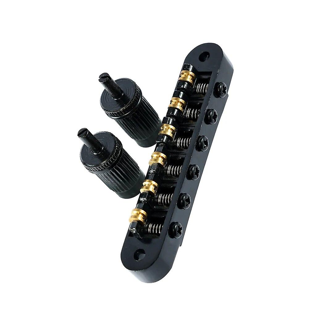 Guitar Roller Saddle Bridge Accessories With Post Hole Replacement Set Lock Tail-piece Tailpiece For 6-string Guitars