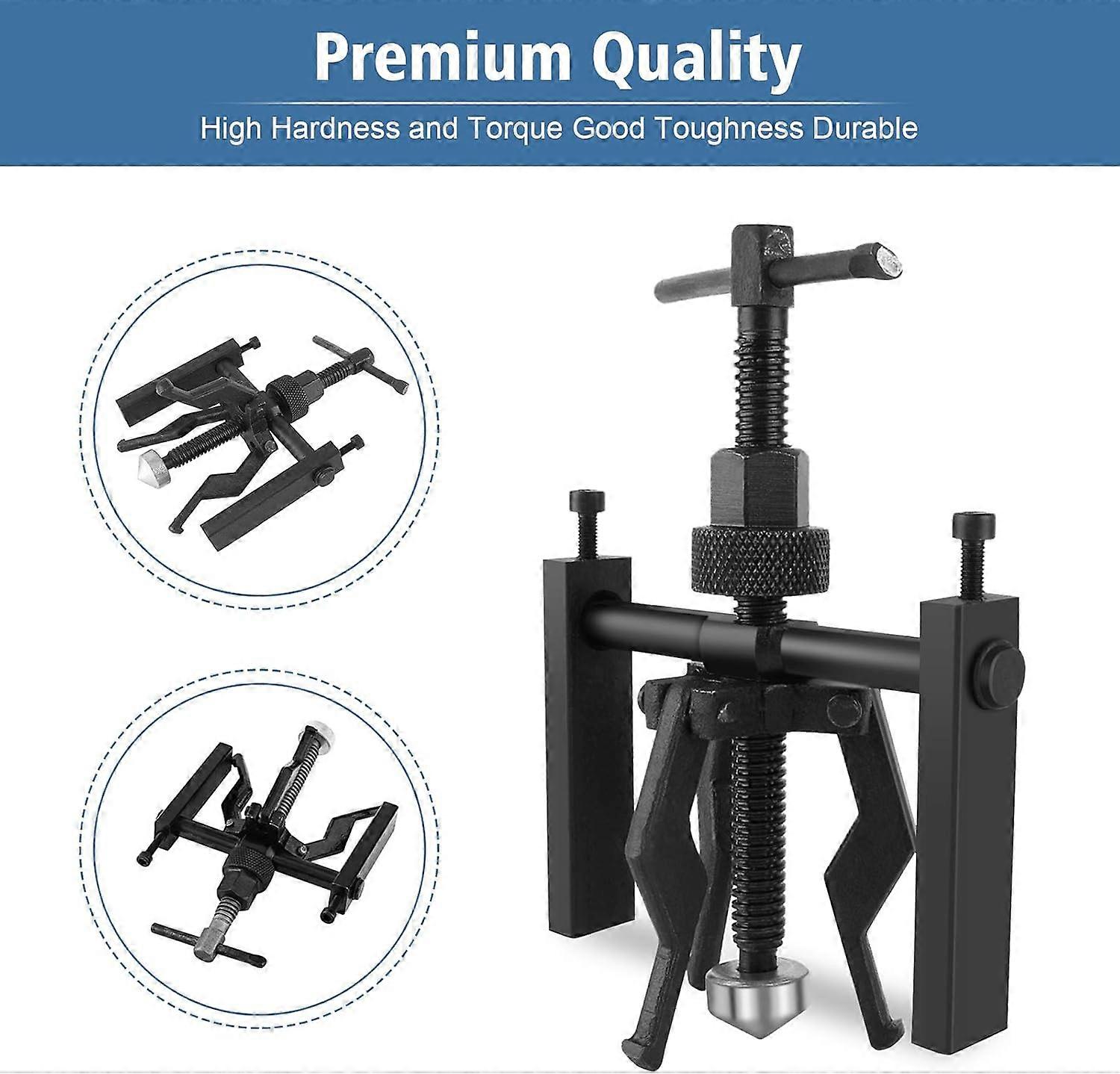 Automatic 3 jaw pilot bearing extractor, internal bearing extractor speed extractor, reversible internal bearing speed extractor for motorbike and car