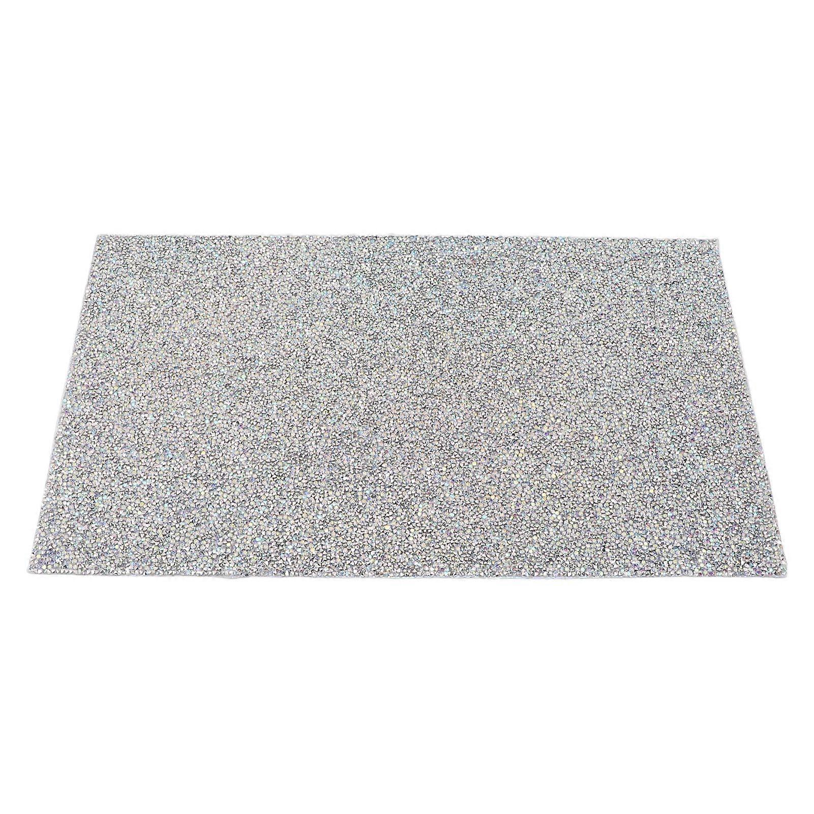 AB Color Rhinestone Table Mat Photographs Props Bling Silver Sparkle Crushed Placemat