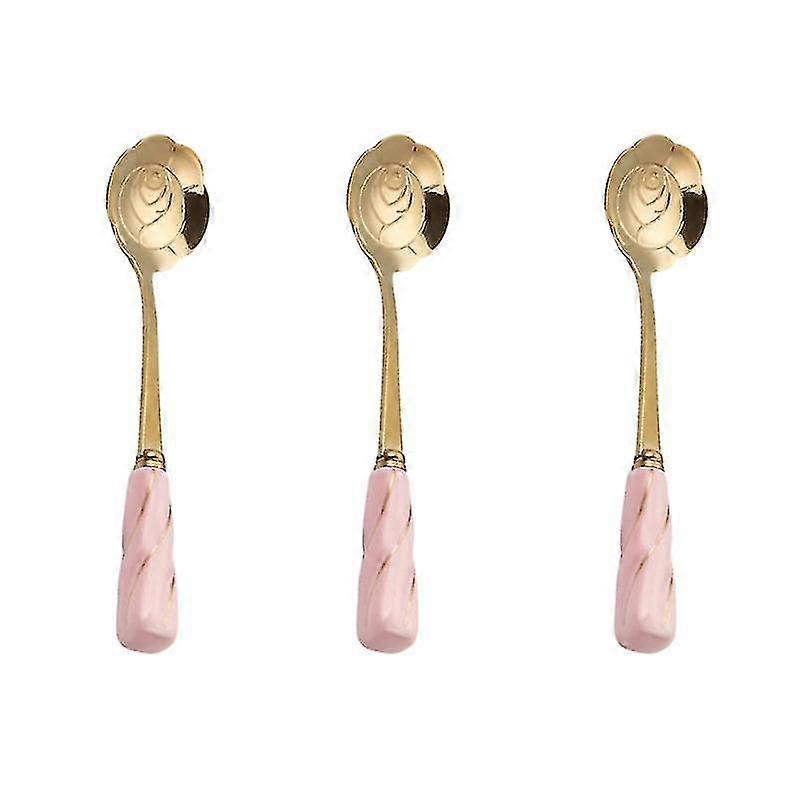 3pcs Kitchen Tableware, Creative Rose Simulated Spoon