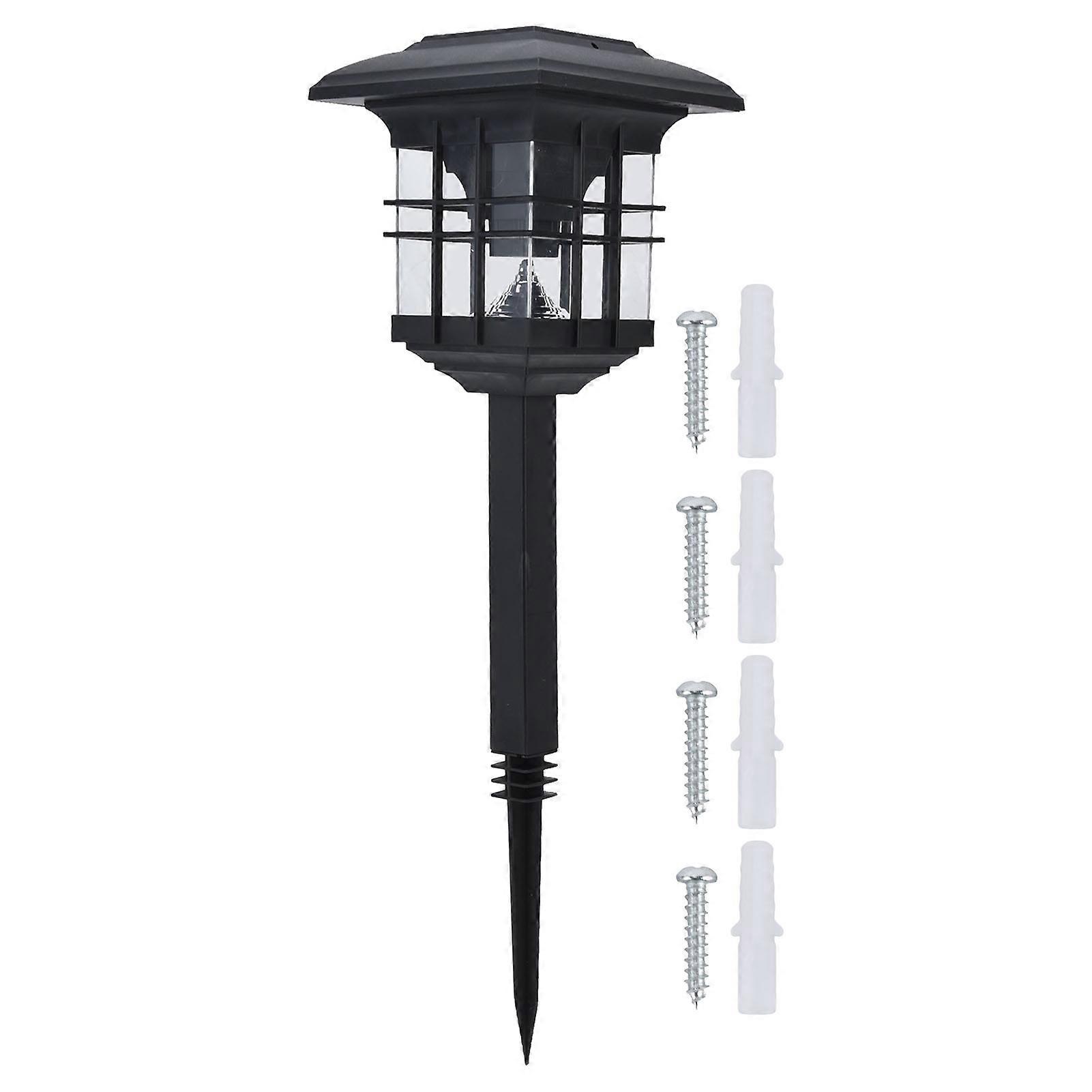 Solar Pathway Lights Outdoor Waterproof Automatic Energy Saving White Light Source Ground Plug Lamp for Lawn