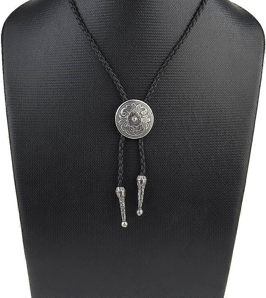 MILACOLATO 5 stuks bolo stropdas voor mannen cowboy tijgeroog lederen stropdas westerse ketting kostuum accessoires voor mannen vrouwen jongens, 100, Leer