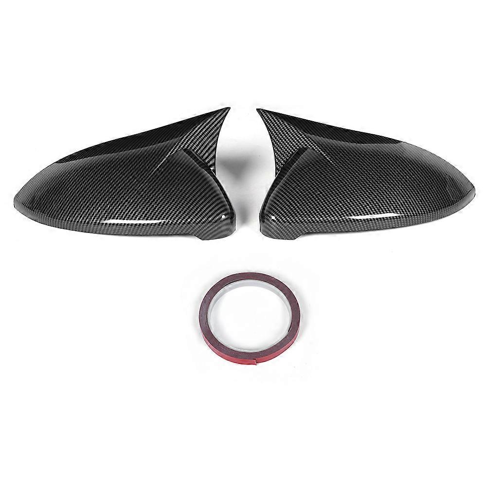 Side Rearview Mirror Cover Carbon Fiber Style Housing Fit for MK7 7.5 2014‑2019 E2U811
