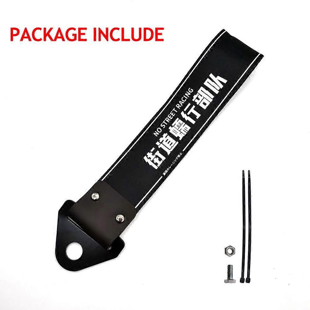 New JDM Racing Sports Style Tow Strap Universal Race Towing Bars Nylon Car Trailer Ropes Hook for Fake Taxi HKS Osaka JDM