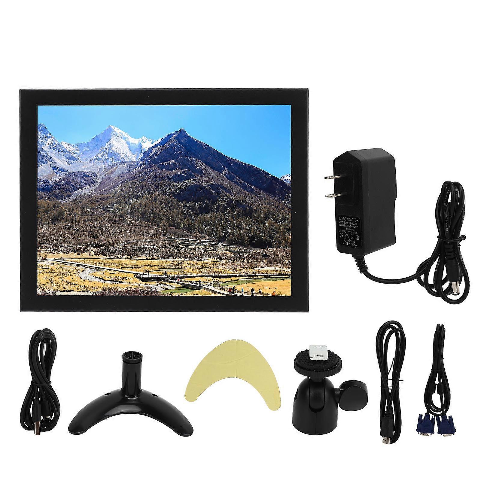 8in Ips Touch Screen Monitors With Vga Av Usb Dc Input Ports Speaker High Definition Color Monitors 100240v Us Plug 100240v