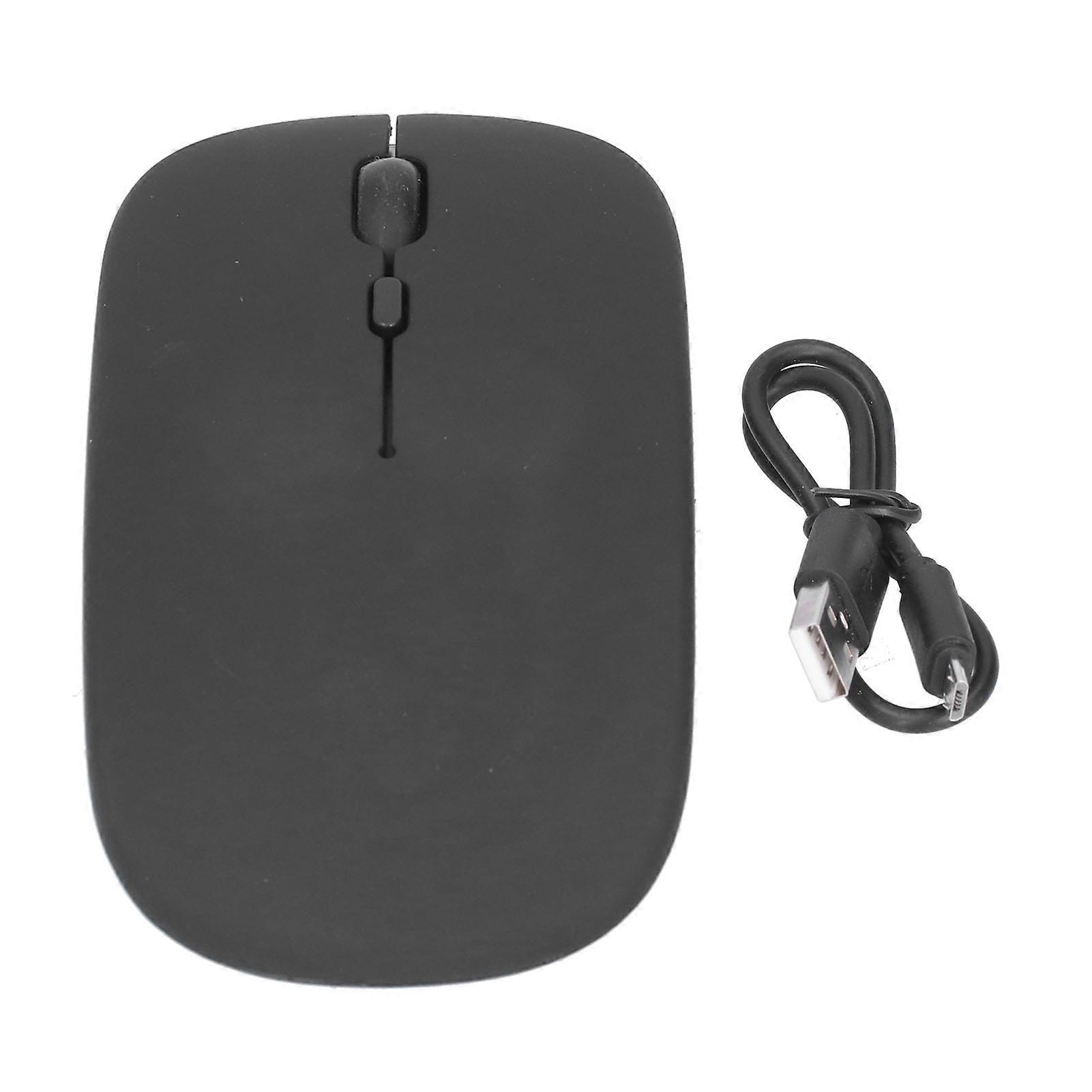 Wireless Mouse Rechargeable DualMode 2.4G Ergonomic Mute Optical Computer Accessories(Black )