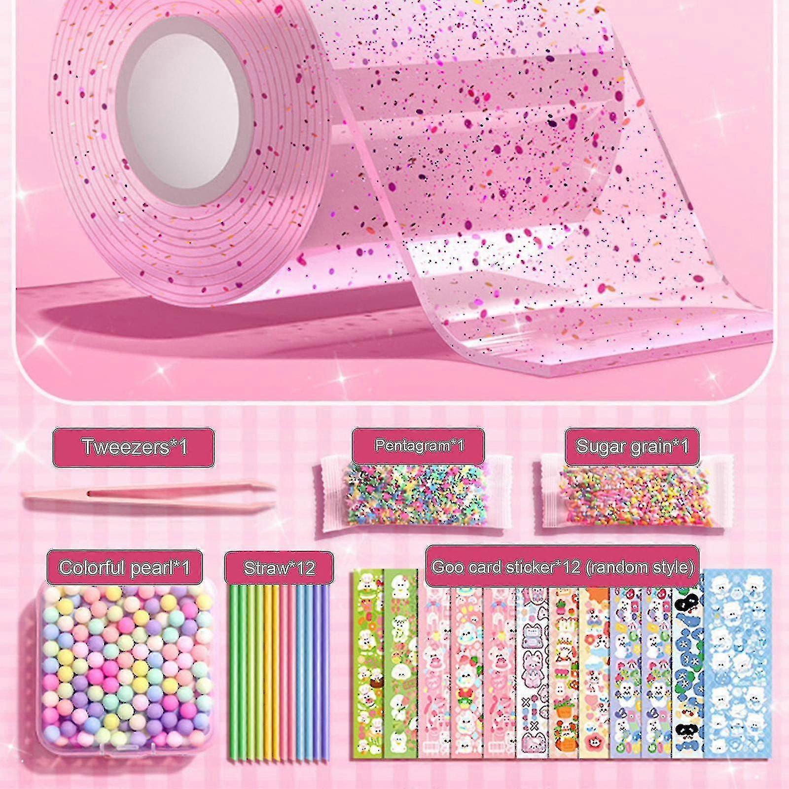 Nano Tape Bubble Kit para crianças com tutoriais em vídeo passo-a-passo, Nano Double Sided Adhesive Gel Grip Traceless Tape Nano Magical Tape Bubbles