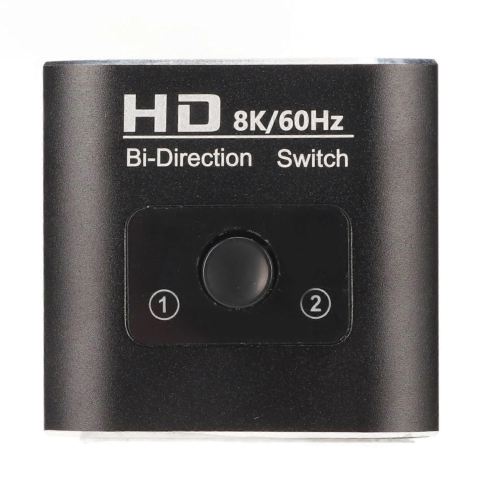 8K HD Multimedia Interface Switcher 2 in 1 Out HD Video Splitter 1 in 2 Out Bi Directional Switcher
