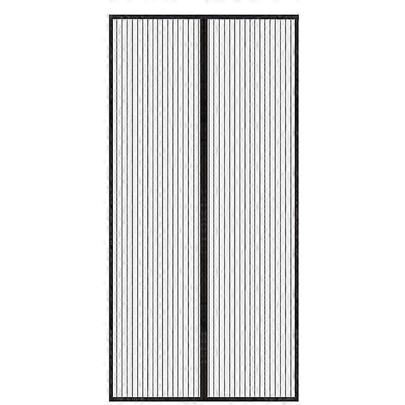Magnetic Screen Door, Mesh Curtain, Top to Bottom Magnetic Seal with Automatic Closing, Keeps Fresh Air in (80x210CM, Black)