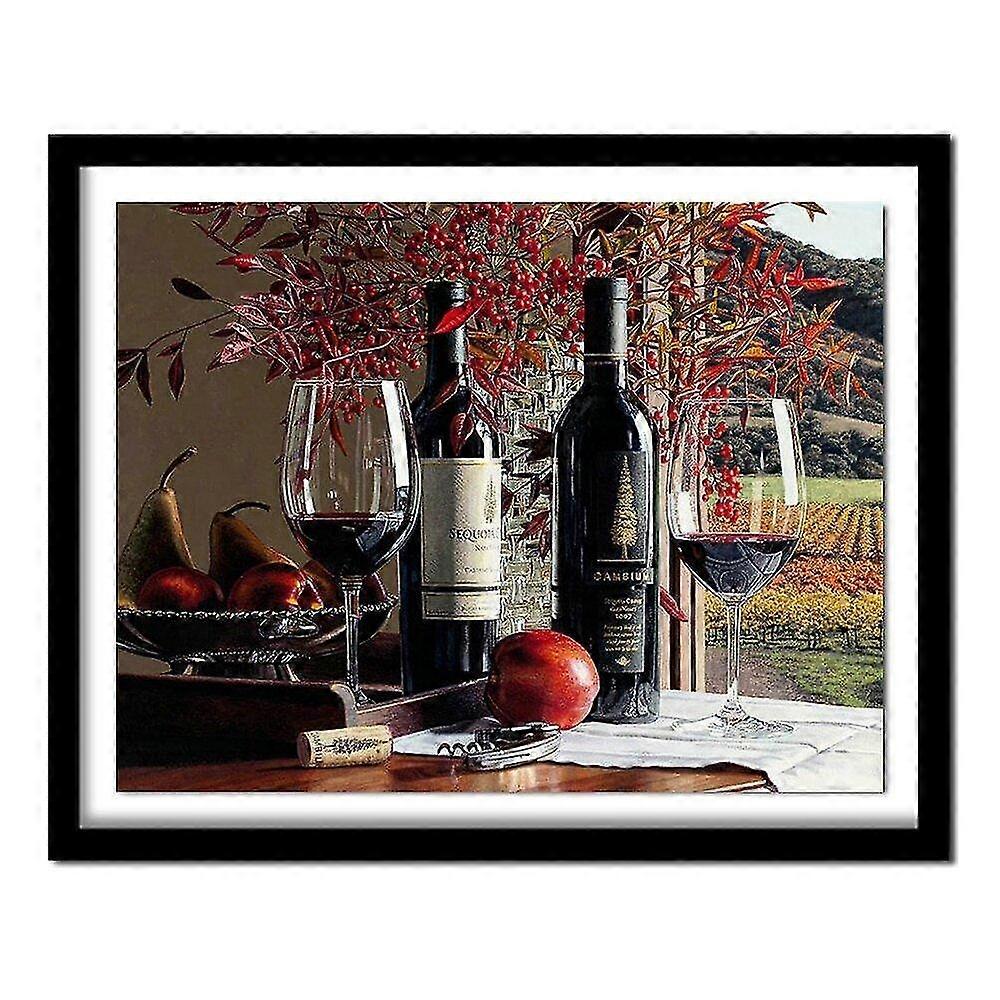 diamond embroidery decoration pattern square wine painting kitchen