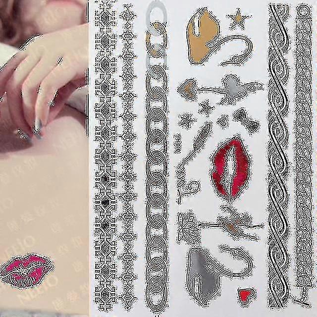 Flash Metallic ,silver - Women Fash Temporary