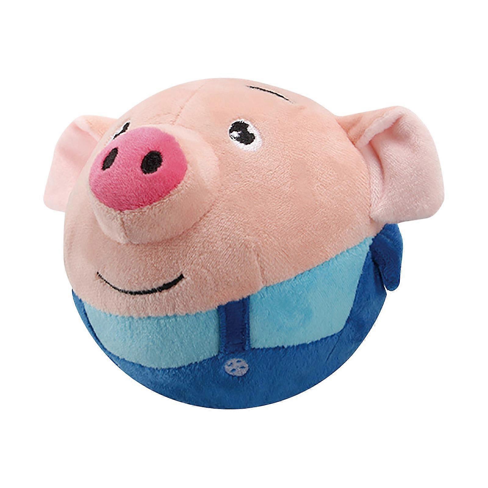 Jumping Pig Charging Edition Jumping Ball Plush Toy Recording Singing Cute Bounce Toy
