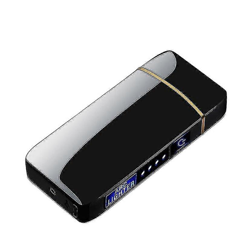 2024 Latest Metallic USB Windproof Lighter, Jet Torch Twin Plasma Arc Lighter, Gas Electric Butane Rechargeable Cigar & Pipe Lighter