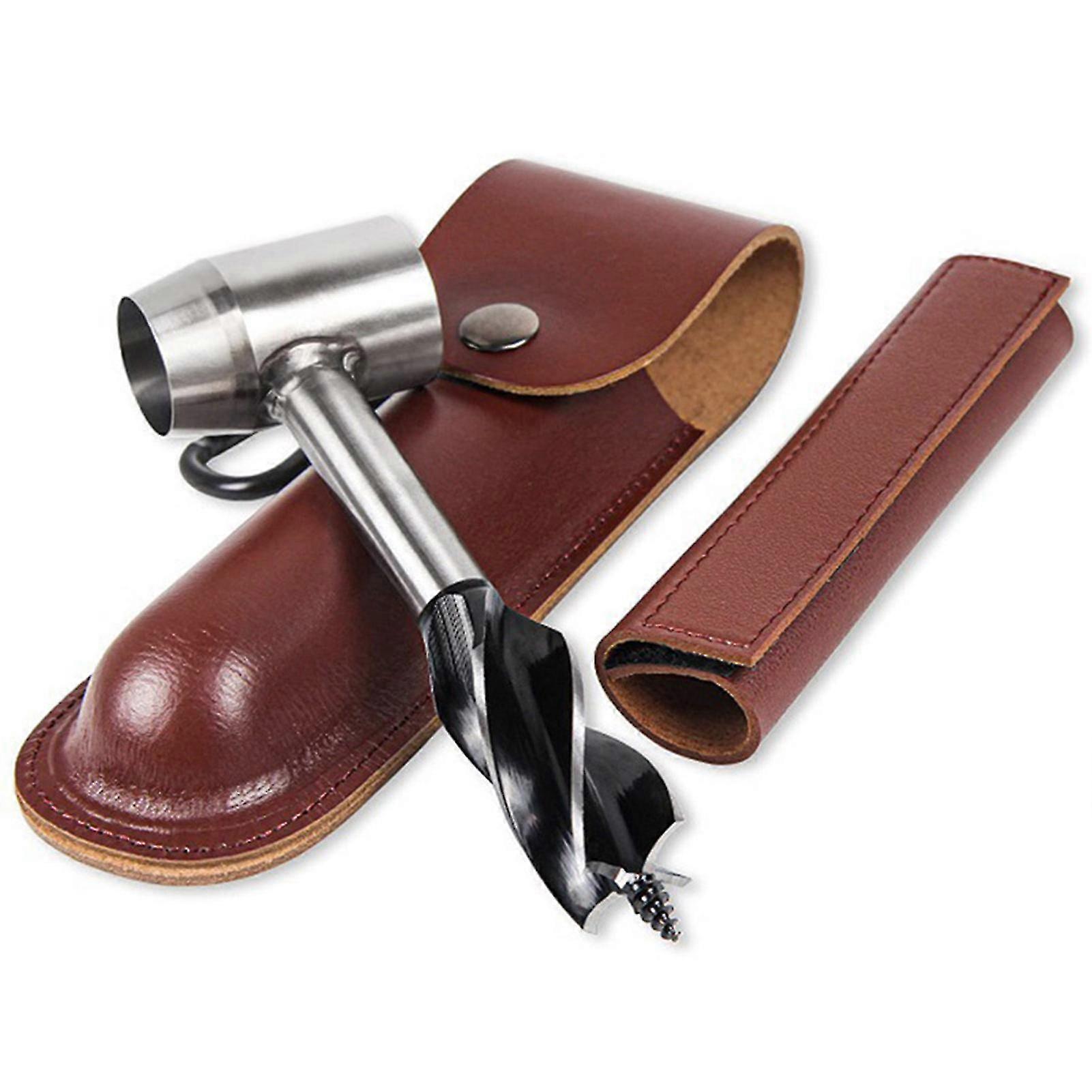 Portable Manual Auger Wrench Multipurpose Outdoor Wood Peg And Hole Maker For Camping