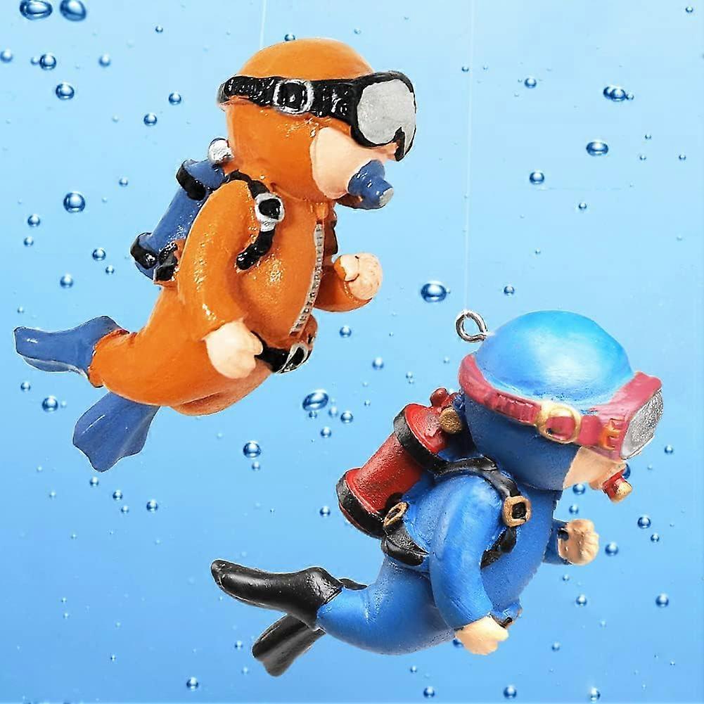 2 accesorii pentru acvariu, Rasina, Multicolor