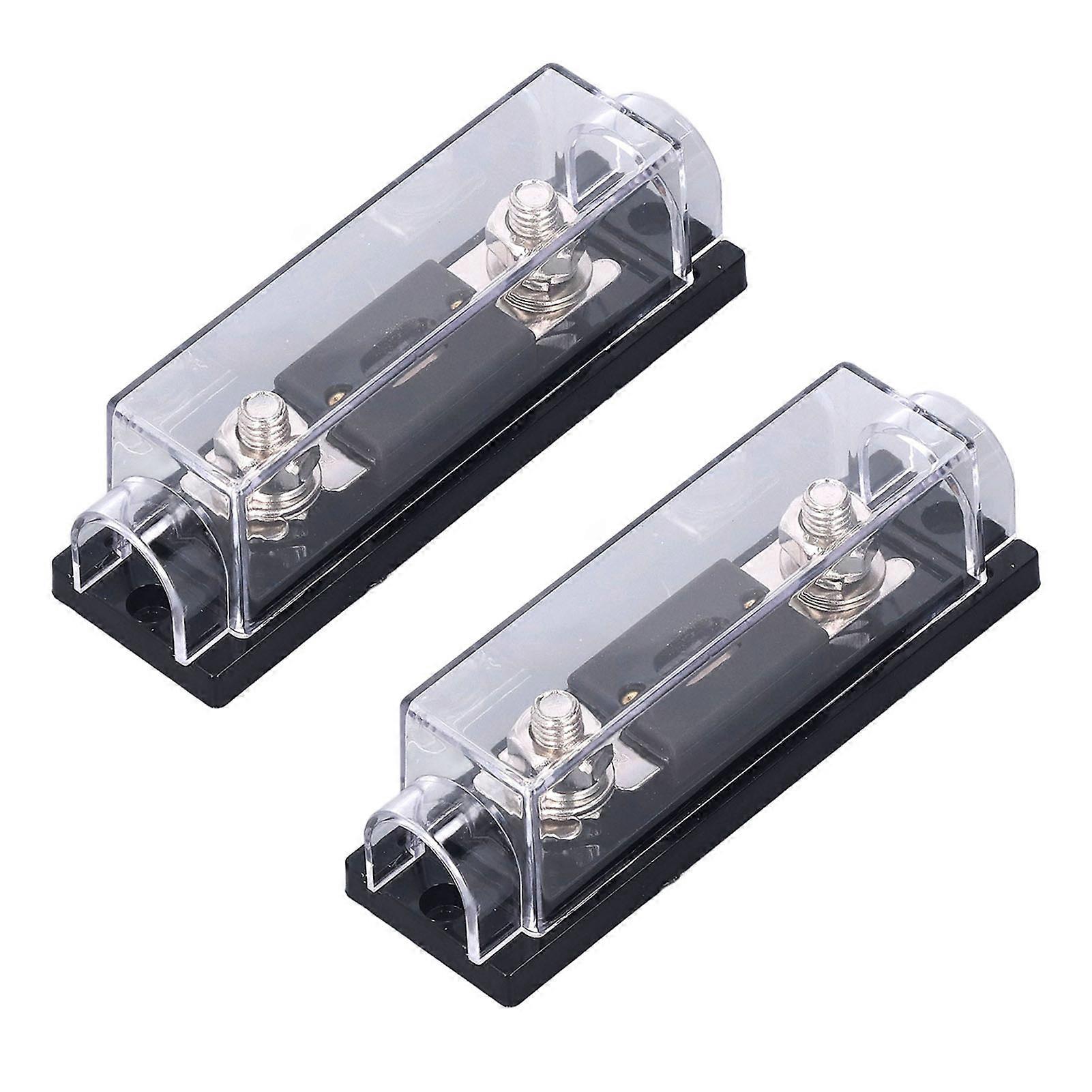2 Pcs Audio Fuses Holders 250A 48V Stereo Video System ANL Fuse Block for RVs Yachts Ships Agricultural Vehicles