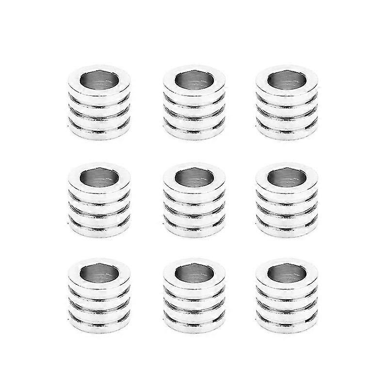 10pcs diy beads 5mm inner diameter stainless steel hollow beads for handmade bracelets necklace craft making