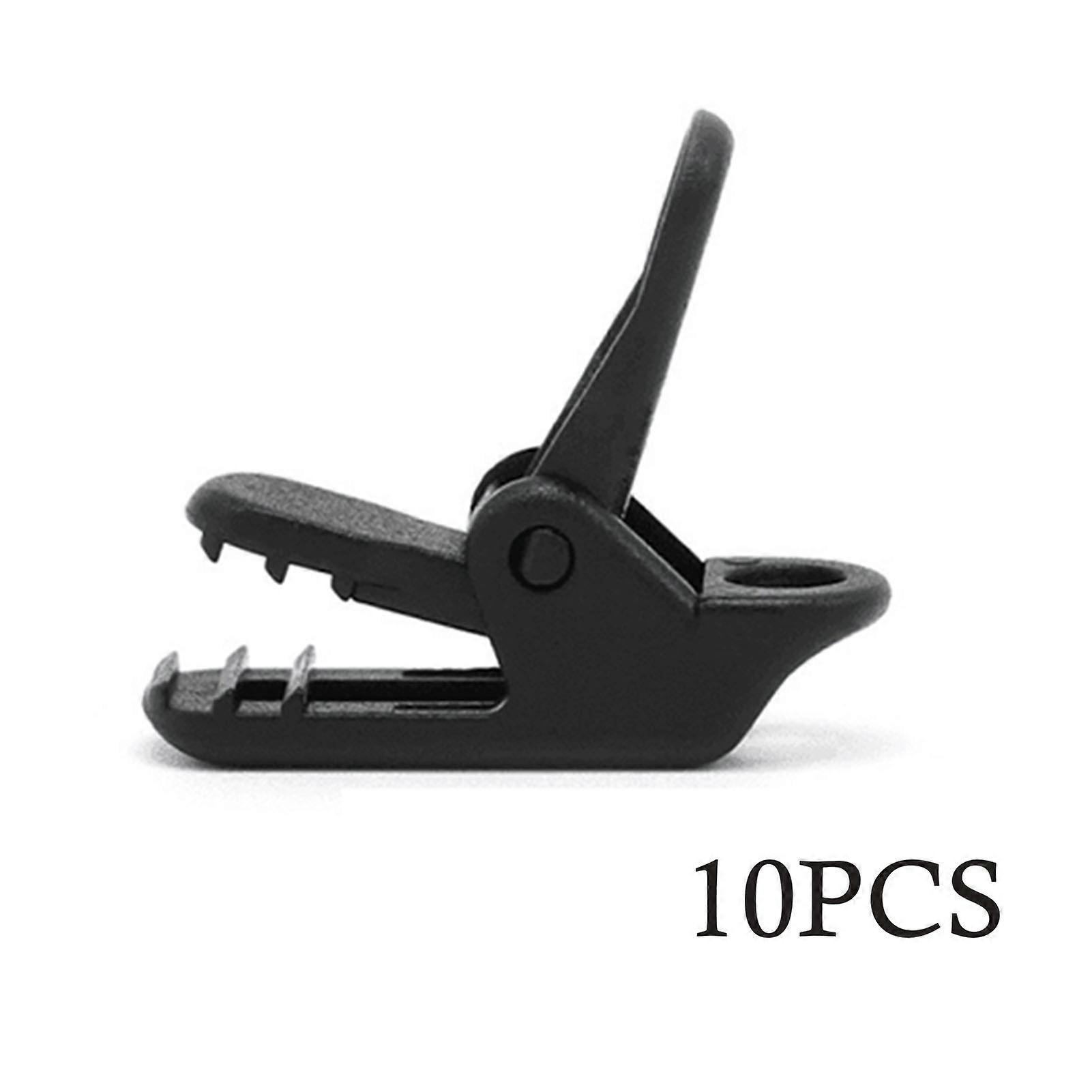 10 Pcs Tent Crocodile-shape Clips Press-type Anti-drop Tent Clamp for Journey