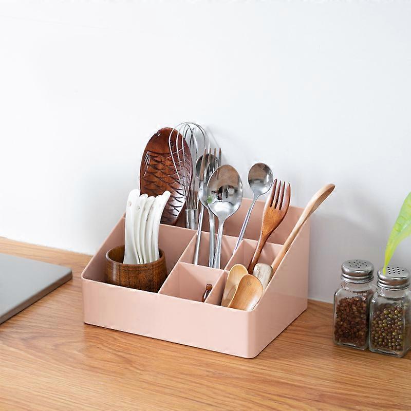 Six Cells Remote Control Storage Box Desktop Stationery Storage Box Cosmetic Finishing Box for