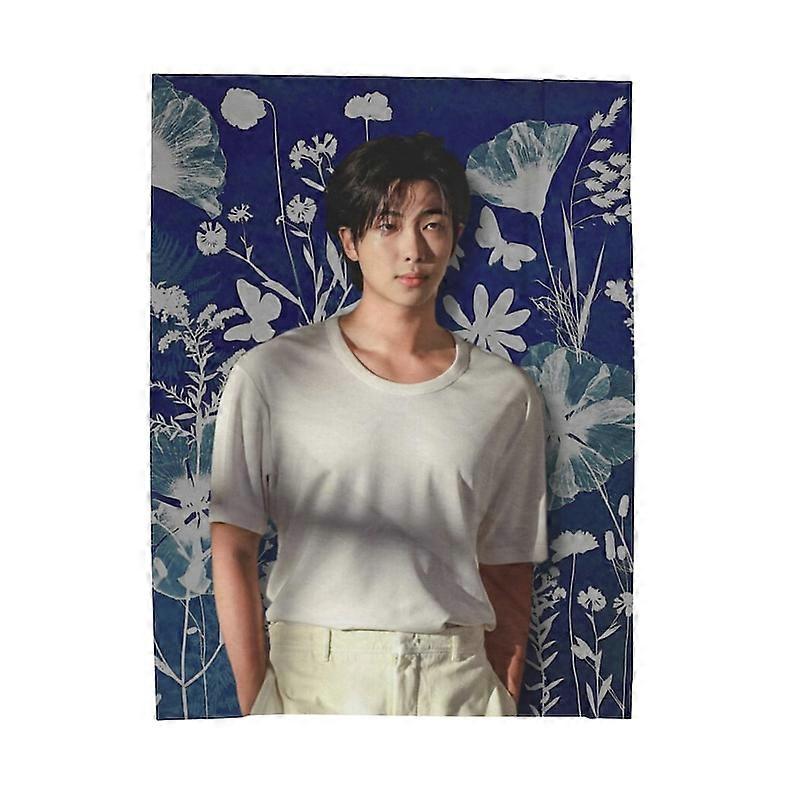 BTS RM 인디고 블랭킷, 남준 포토 블랭킷, BTS RM 블랭킷, 김남준 블랭킷, BTS 굿즈, 아미 선물, 맞춤형 맞춤 선물-WVNY310
