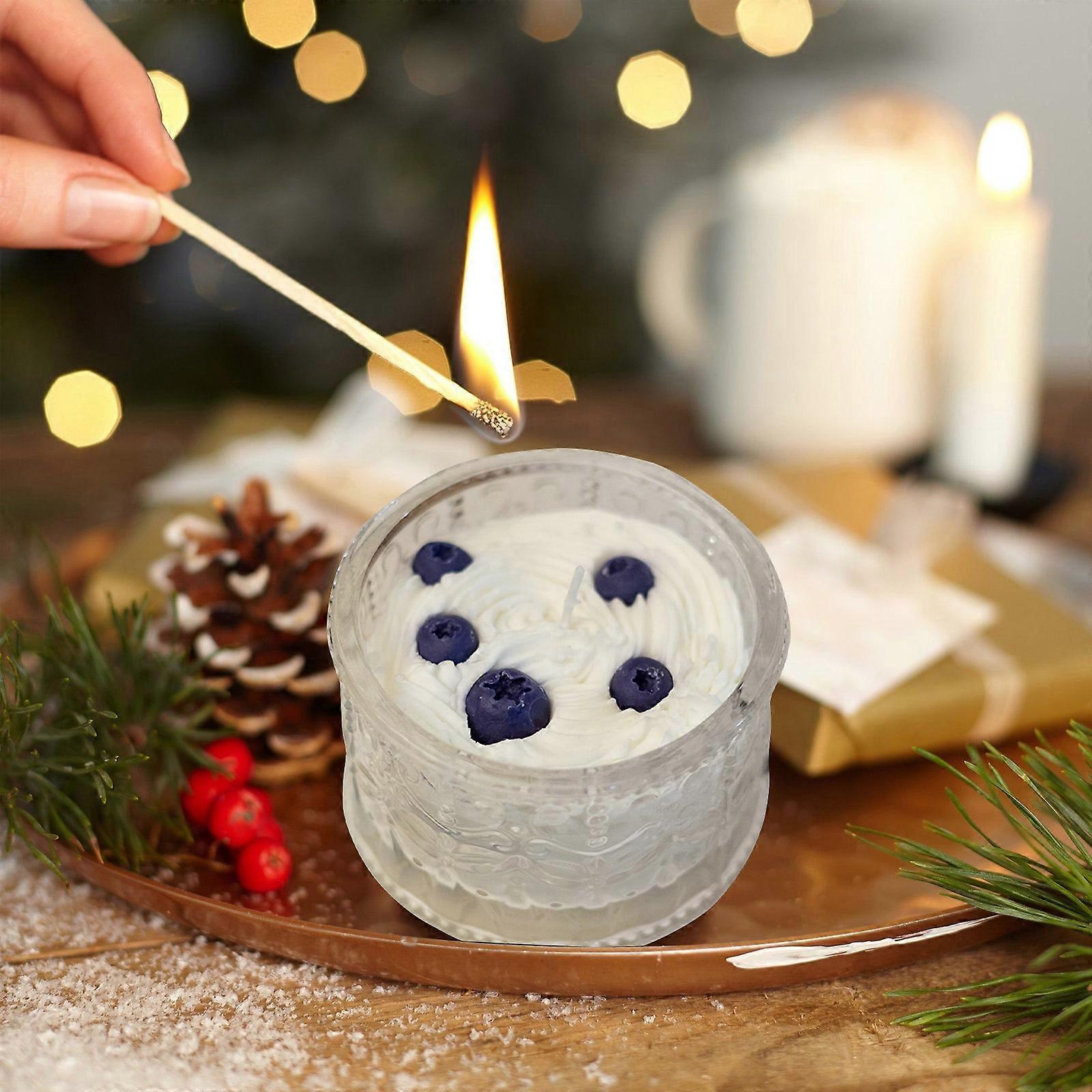 Romantic Blueberry Cake Aromatherapy Candles Creating Ambiance With Exquisite Essential Oil Fragrances For A Truly Enchanting Experience FLYE1127