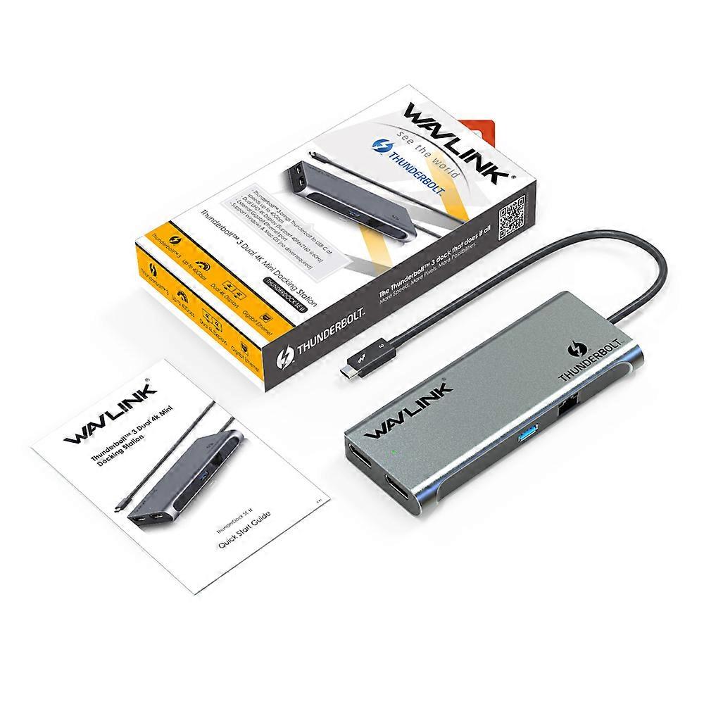 Thunderbolt 3 Dual 4K@60Hz USB C 4096x2160 Docking Station USB 3.0 Gigabit Ethernet DisplayPort 40Gbps MacBook Pro OSX